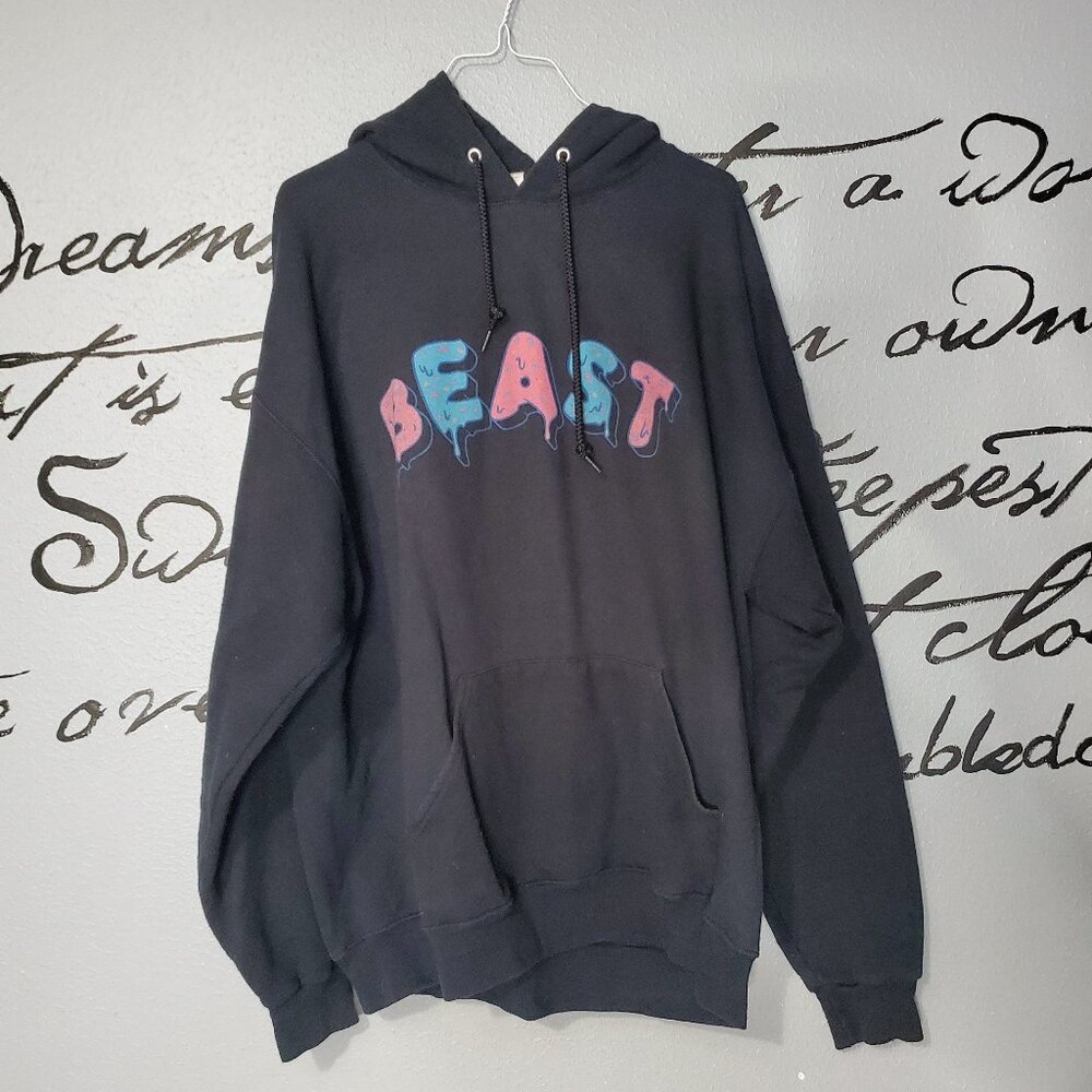 Mr. Beast Frosted Beast Pullover Hoodie, Black, XL
